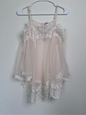 NWT Victoria Secret Lace Trim Sheer Camisole Small